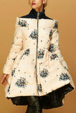 Printed A-Line Puffer Down Coat - DESIGNER INSPIRED FASHIONS