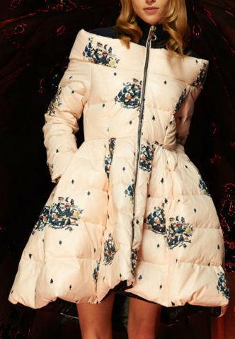 Printed A-Line Puffer Down Coat - DESIGNER INSPIRED FASHIONS