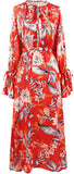 Floral Print Silk-Blend Dress