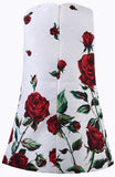 Jacquard Rose Print Dress - DESIGNER INSPIRED FASHIONS