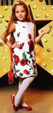 Jacquard Rose Print Dress - DESIGNER INSPIRED FASHIONS