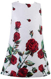 Jacquard Rose Print Dress - DESIGNER INSPIRED FASHIONS
