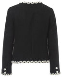 Braided Tweed Jacket in White or Black - DESIGNER INSPIRED FASHIONS