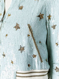 Star Sequined Bomber Jacket - DESIGNER INSPIRED FASHIONS