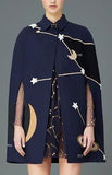 Space Patch Cape Style Coat - DESIGNER INSPIRED FASHIONS