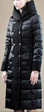 Paneled Puffer Down Coat in Green or Black - DESIGNER INSPIRED FASHIONS
