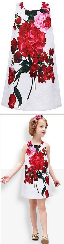 Jacquard Floral Print Dress - DESIGNER INSPIRED FASHIONS