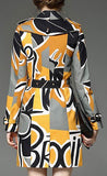 Book Cover Print Coat - DESIGNER INSPIRED FASHIONS