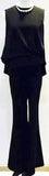 Asymmetric Top & Flared Pant Set-Black - DESIGNER INSPIRED FASHIONS
