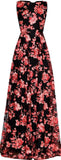 Floral Embroidered Mesh Gown