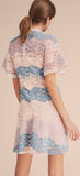 Floral Lace Dress with Flutter Sleeves | DESIGNER INSPIRED FASHIONS