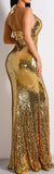 'Marilyn' Gold Sequin Gown