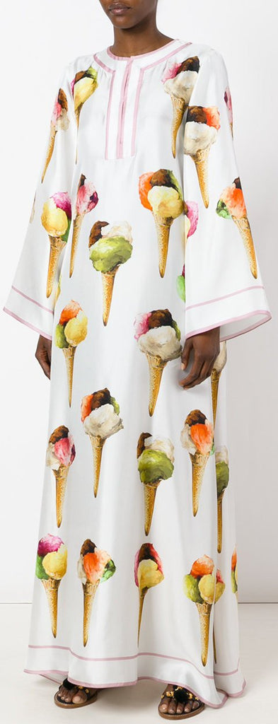 Gelato/Ice Cream Print Kaftan Dress - DESIGNER INSPIRED FASHIONS