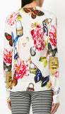 Floral Padlock Print Sweater