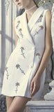 Rhinestone Embellished Vest-Dress, White