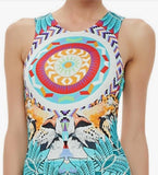 Abstract Print Maxi Dress