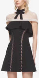 Capped-Sleeve Mini Dress - DESIGNER INSPIRED FASHIONS