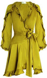 'Winsome' Flutter Dress, Gold - DESIGNER INSPIRED FASHIONS