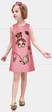 3D Print Clock & Teddy Bear Print Dress - DESIGNER INSPIRED FASHIONS
