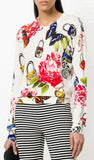 Floral Padlock Print Sweater