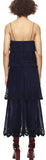 Pleated Embroidery Tiered Midi Dress - DESIGNER INSPIRED FASHIONS