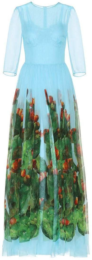 Long Printed Dress - DESIGNER INSPIRED FASHIONS
