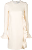 Ruffled Mini Dress, Ivory/Cream