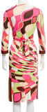 Abstract Jersey Silk Dress
