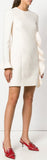 Ruffled Mini Dress, Ivory/Cream