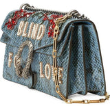 Dionysus embroidered snakeskin shoulder bag - DESIGNER INSPIRED FASHIONS