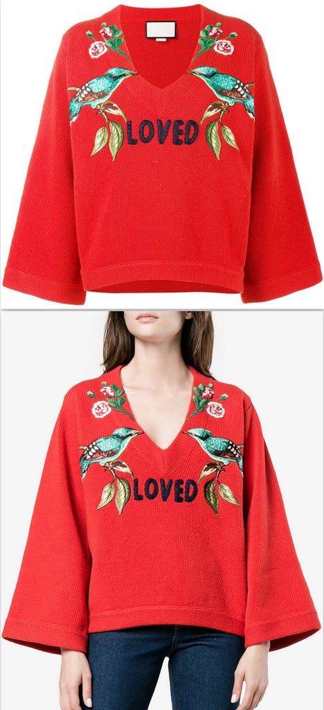 Loved Bird Embroidered Top