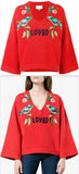 Loved Bird Embroidered Top