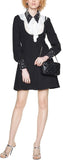 Broadcloth Star-Print Trim Dress