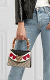 Linea E Bamboo Embellished Leather and Coated-Canvas Tote - DESIGNER INSPIRED FASHIONS