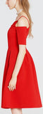 Red Cold-Shoulder Dress