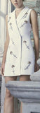 Rhinestone Embellished Vest-Dress, White
