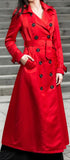 Long Red Trench Coat