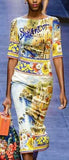 Mixed Print Dress - DESIGNER INSPIRED FASHIONS