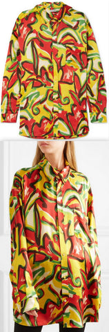 Oversized Print Blouse