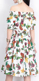 Off-the-Shoulder Fruit Printed Dress - DESIGNER INSPIRED FASHIONS