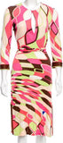 Abstract Jersey Silk Dress