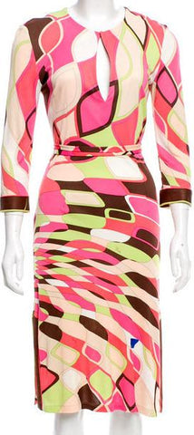 Abstract Jersey Silk Dress