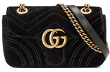 GG Marmont 2.0 Mini Quilted Velvet Shoulder Bag Teal - (Fuchsia, Teal, Black) - DESIGNER INSPIRED FASHIONS