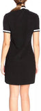Black and White Scoop-Neck Short Tee Dress