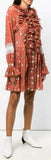 Pleated Ruffle Dress