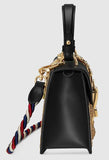 'Sylvie' Animal Studs Leather Mini Bag, Black