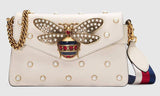 'Broadway' Leather Mini Clutch Bag, White - DESIGNER INSPIRED FASHIONS