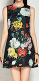 Sequin-Rose-Embellished Jacquard Mini Shift Dress - DESIGNER INSPIRED FASHIONS