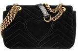 GG Marmont 2.0 Mini Quilted Velvet Shoulder Bag Teal - (Fuchsia, Teal, Black) - DESIGNER INSPIRED FASHIONS