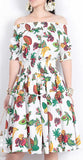 Off-the-Shoulder Fruit Printed Dress - DESIGNER INSPIRED FASHIONS